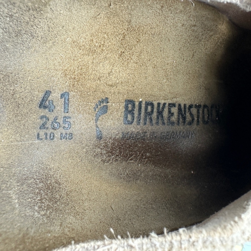 Birkenstock Boston Suede Clog W10 M8 Light Rose Pink Buckle Slip On Mules 41 - Picture 7 of 13